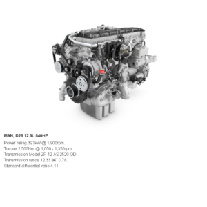 موتور کامل کامیون MAN با تیپ موتور TGX D38 - TGX D - 26