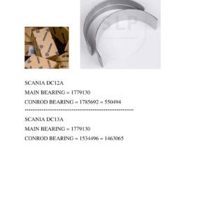 یاتاقان ثابت ومتحرک کامیون اسکانیا DC12 A